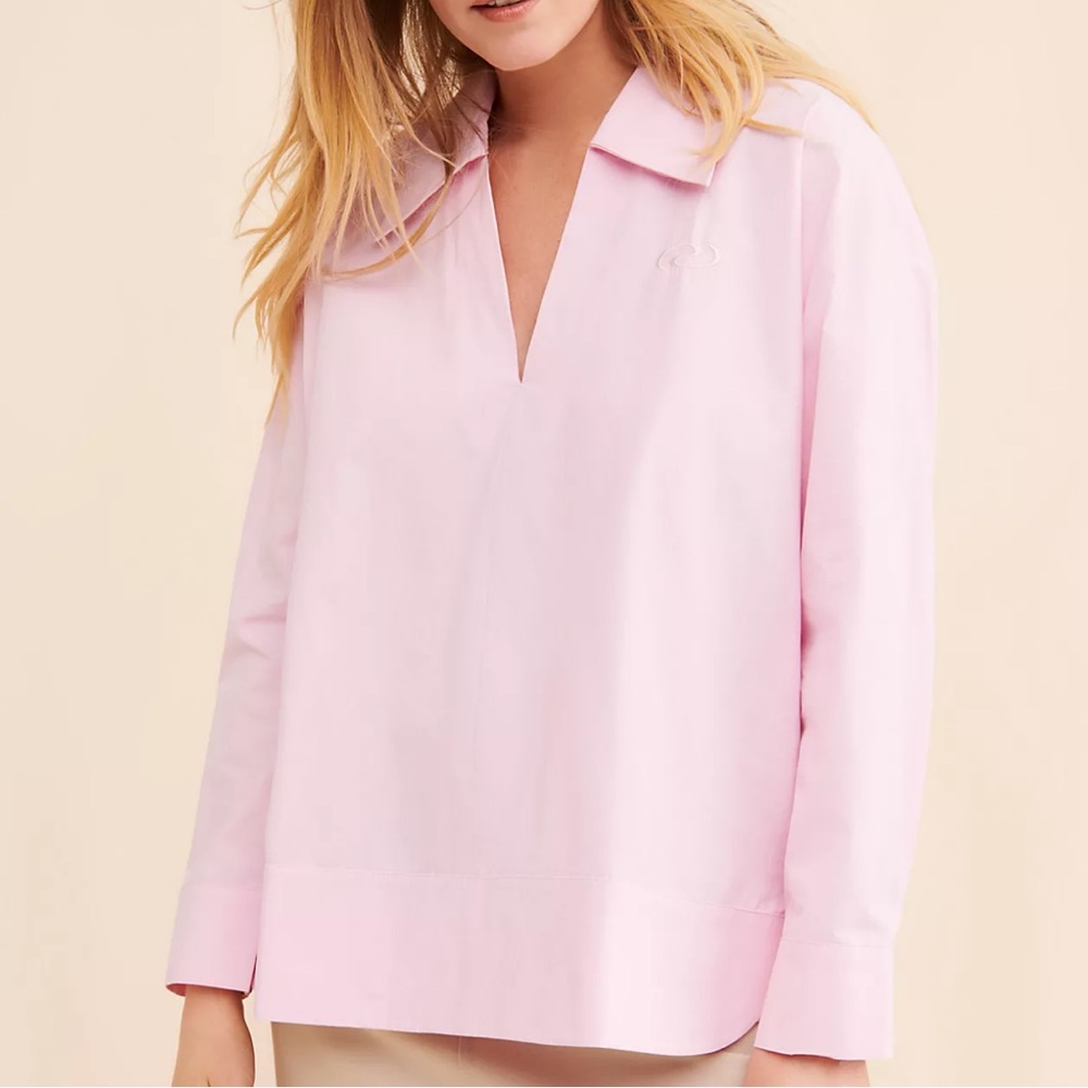 Resume Pink Collared Shirt with Logo
